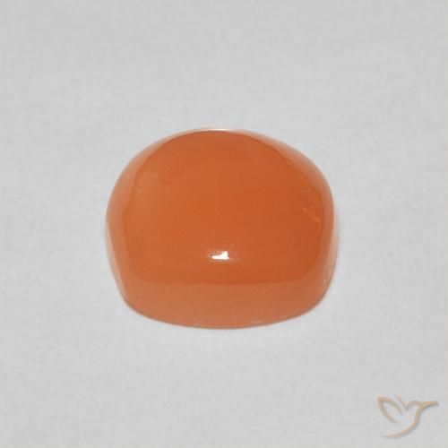 Pedra da Lua Laranja Avermelhado Claro Natural 1.99ct, Almofada, Translúcido