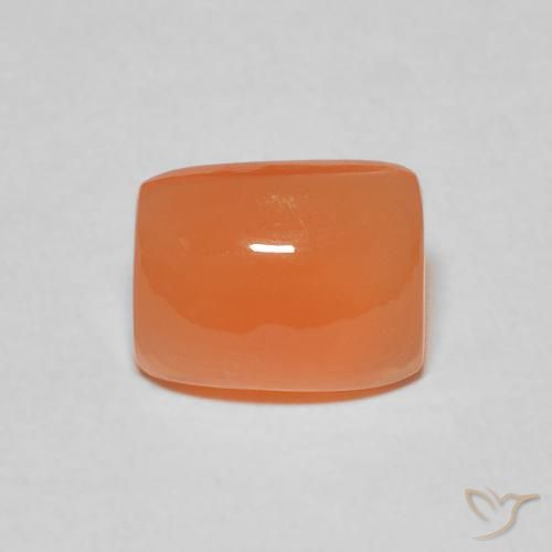2.19ct Natural laranja avermelhado Pedra da Lua, Almofada, Translúcido