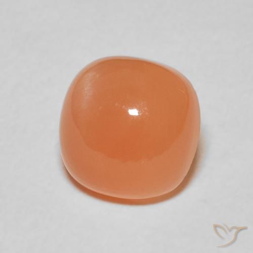 Pedra da Lua Laranja Avermelhado Claro Natural 2.38ct, Almofada, Translúcido
