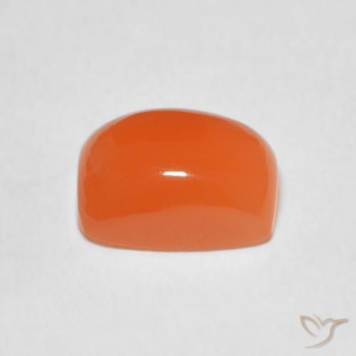 Pedra da Lua laranja avermelhado Natural 2.40ct, Almofada, Translúcido