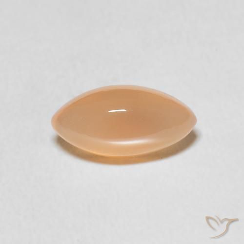 1.25ct Natural Laranja Médio Pedra da Lua, Marquesa, Translúcido
