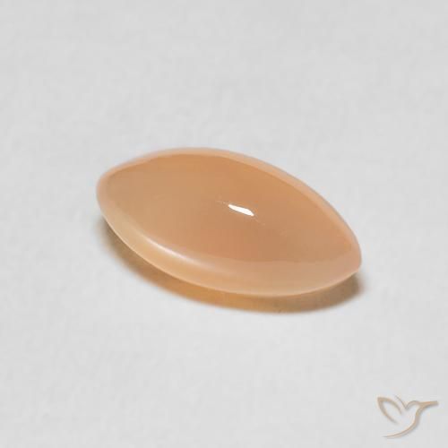 Pedra da Lua Laranja Médio Natural 1.25ct, Marquesa, Translúcido