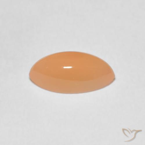 Pedra da Lua Laranja Médio Natural 1.25ct, Marquesa, Translúcido