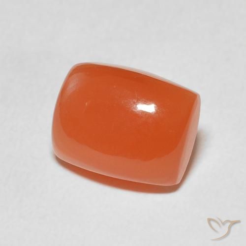 Pedra da Lua Laranja Médio Natural 2.57ct, Almofada, Translúcido