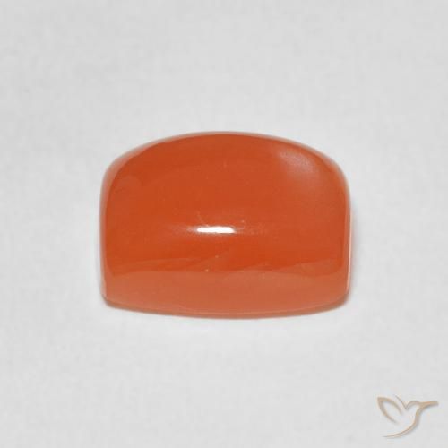 Pedra da Lua Laranja Médio Natural 2.57ct, Almofada, Translúcido