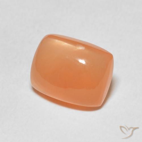 Pedra da Lua Damasco Laranja Quente Natural 2.44ct, Almofada, Translúcido