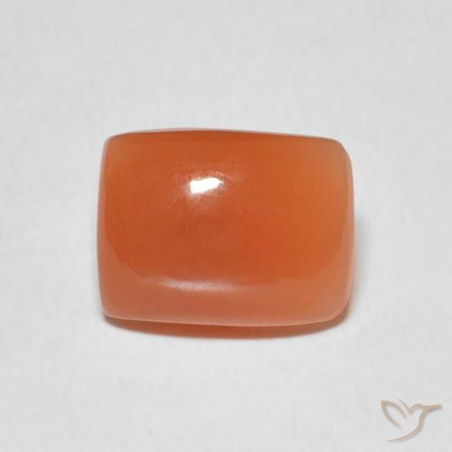 2.05ct Natural Laranja Intenso Pedra da Lua, Almofada, Translúcido