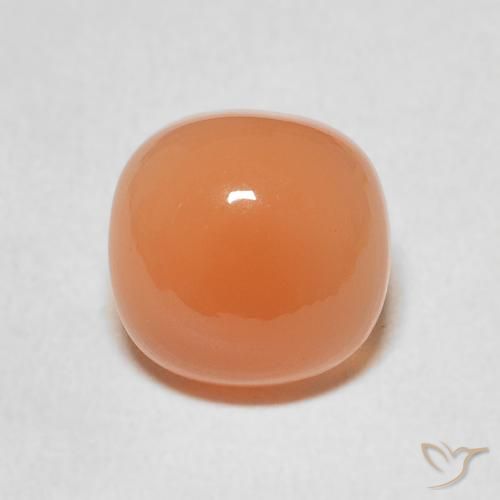 2.26ct Natural Damasco Laranja Quente Pedra da Lua, Almofada, Translúcido