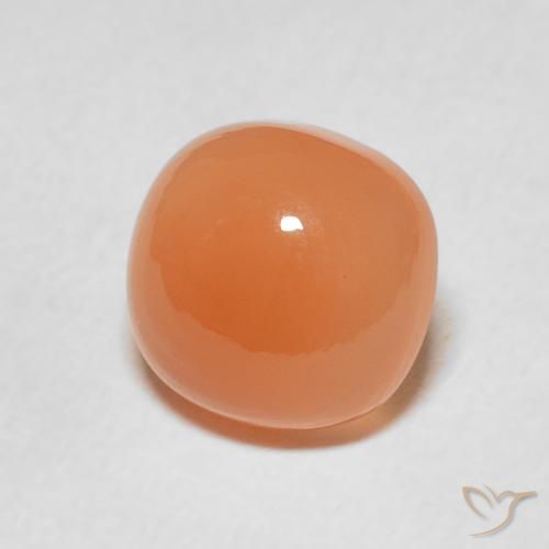Pedra da Lua Damasco Laranja Quente Natural 2.26ct, Almofada, Translúcido