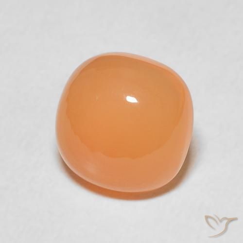 Pedra da Lua Damasco Laranja Quente Natural 2.16ct, Almofada, Translúcido