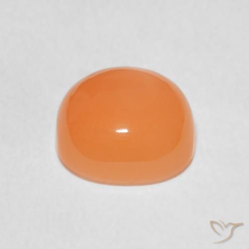 Pedra da Lua Damasco Laranja Quente Natural 2.16ct, Almofada, Translúcido