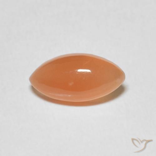 1.12ct Natural Laranja Avermelhado Claro Pedra da Lua, Marquesa, Translúcido
