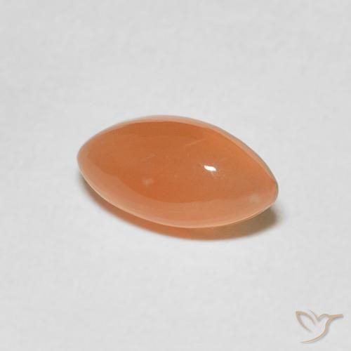Pedra da Lua Laranja Avermelhado Claro Natural 1.12ct, Marquesa, Translúcido