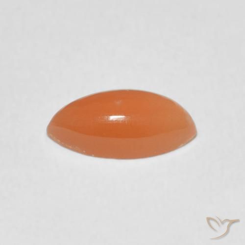 Pedra da Lua Laranja Avermelhado Claro Natural 1.12ct, Marquesa, Translúcido
