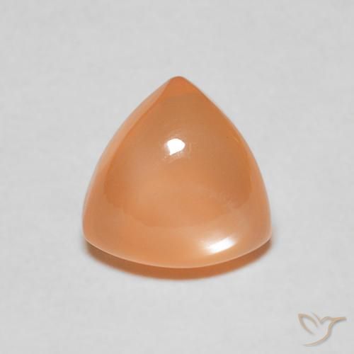 1.86ct Natural Medium Light-Orange Pedra da Lua, Trilhão, Translúcido