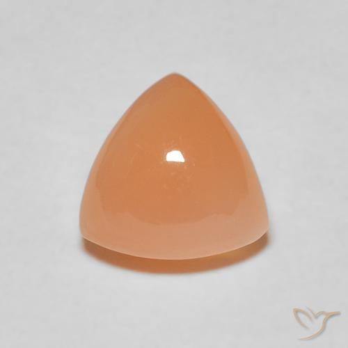 2.21ct Natural Medium Light-Orange Pedra da Lua, Trilhão, Translúcido