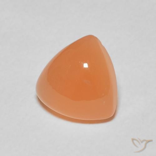 Pedra da Lua Laranja Médio Natural 1.76ct, Trilhão, Translúcido