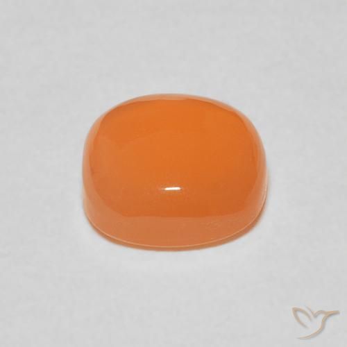 Pedra da Lua Damasco Laranja Quente Natural 2.07ct, Almofada, Translúcido