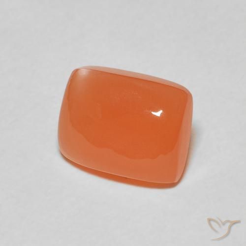Pedra da Lua Laranja Profundo Natural 2.40ct, Almofada, Translúcido
