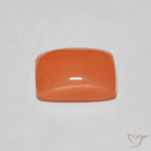 Pedra da Lua Laranja Profundo Natural 2.40ct, Almofada, Translúcido