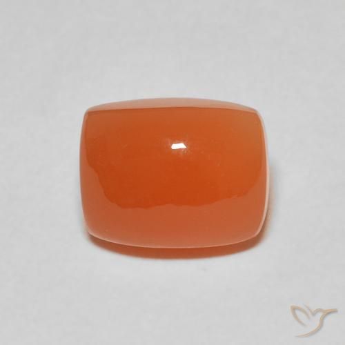 2.78ct Natural Laranja Intenso Pedra da Lua, Almofada, Translúcido