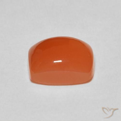 Pedra da Lua Laranja Intenso Natural 2.78ct, Almofada, Translúcido