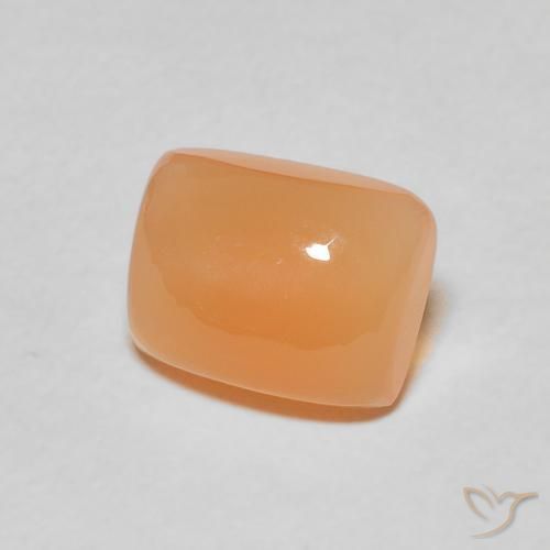 Pedra da Lua damasco laranja Natural 2.53ct, Almofada, Translúcido