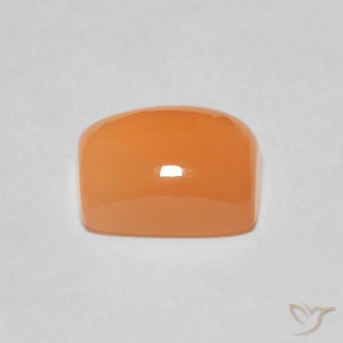 Pedra da Lua damasco laranja Natural 2.53ct, Almofada, Translúcido