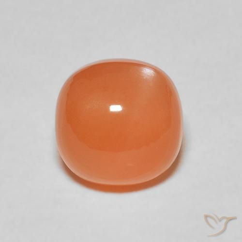 2.37ct Natural laranja avermelhado Pedra da Lua, Almofada, Translúcido