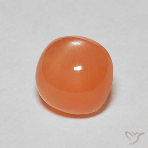Pedra da Lua laranja avermelhado Natural 2.37ct, Almofada, Translúcido