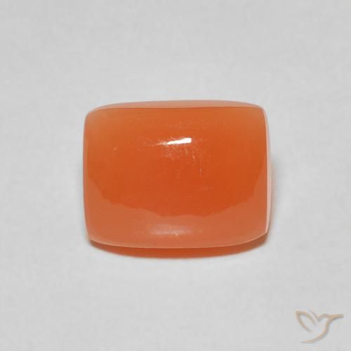 2.18ct Natural laranja avermelhado Pedra da Lua, Almofada, Translúcido