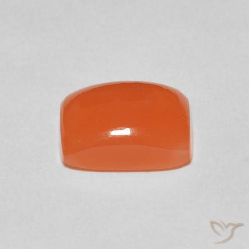 Pedra da Lua laranja avermelhado Natural 2.18ct, Almofada, Translúcido
