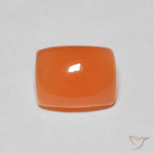 2.44ct Natural laranja avermelhado Pedra da Lua, Almofada, Translúcido
