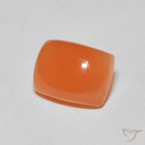 Pedra da Lua laranja avermelhado Natural 2.44ct, Almofada, Translúcido