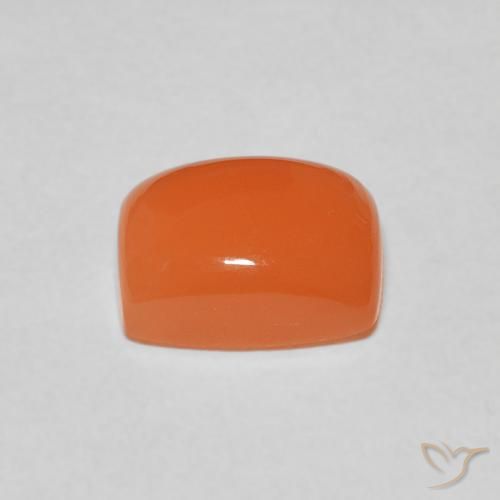 Pedra da Lua laranja avermelhado Natural 2.44ct, Almofada, Translúcido