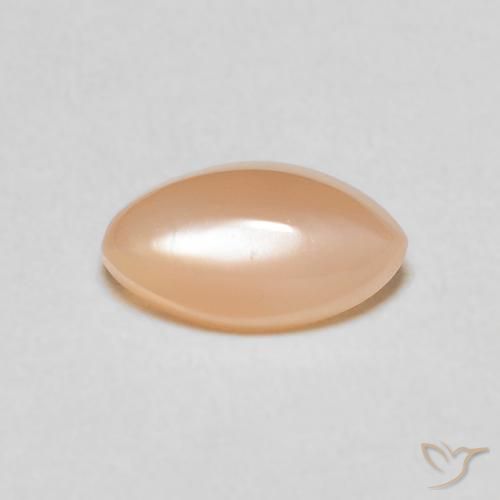 1.35ct Natural pêssego laranja Pedra da Lua, Marquesa, Translúcido