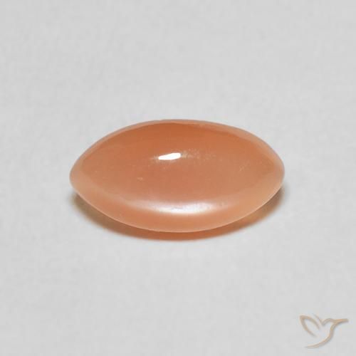 1.11ct Natural Laranja Melão Pedra da Lua, Marquesa, Translúcido