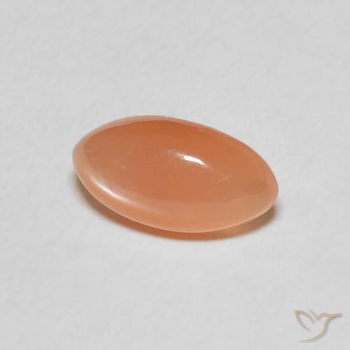Pedra da Lua Laranja Melão Natural 1.11ct, Marquesa, Translúcido