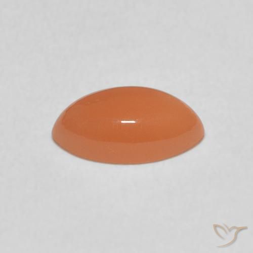 Pedra da Lua Laranja Melão Natural 1.11ct, Marquesa, Translúcido
