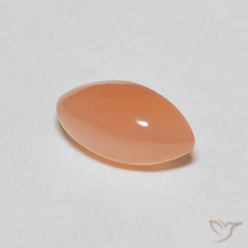 Pedra da Lua Laranja Médio Natural 1.06ct, Marquesa, Translúcido