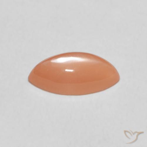 Pedra da Lua Laranja Médio Natural 1.06ct, Marquesa, Translúcido