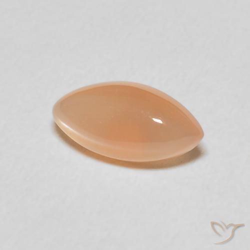 Pedra da Lua pêssego laranja Natural 1.16ct, Marquesa, Translúcido