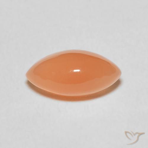 1.42ct Natural Laranja Avermelhado Claro Pedra da Lua, Marquesa, Translúcido