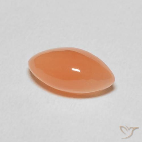 Pedra da Lua Laranja Avermelhado Claro Natural 1.42ct, Marquesa, Translúcido