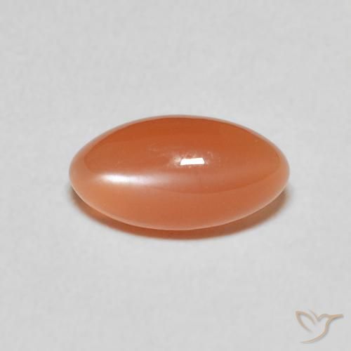 1.52ct Natural Laranja Profundo Pedra da Lua, Marquesa, Translúcido