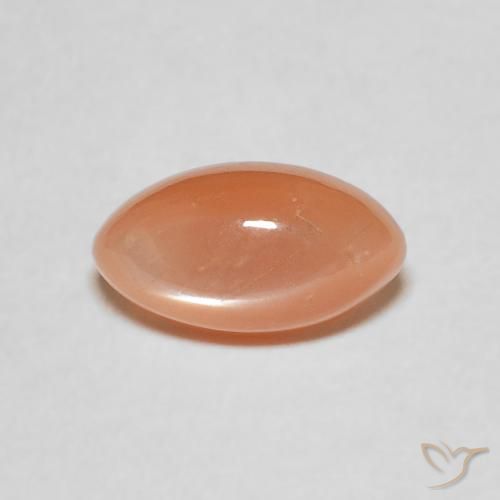 1.34ct Natural Laranja Médio Pedra da Lua, Marquesa, Translúcido