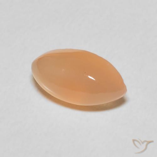 Pedra da Lua pêssego laranja Natural 1.35ct, Marquesa, Translúcido