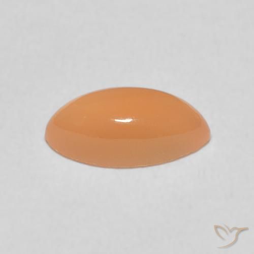 Pedra da Lua pêssego laranja Natural 1.35ct, Marquesa, Translúcido