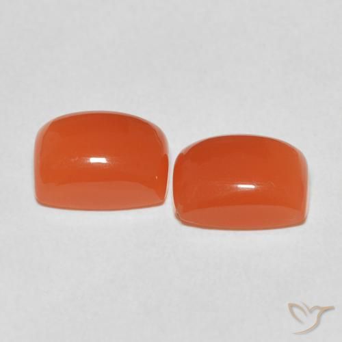 Pedras preciosas de Pedra da Lua Laranja Intenso natural de 5.03 ct, Almofada, Translúcido