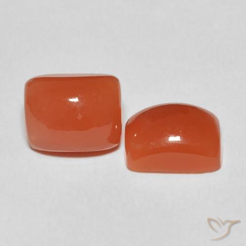 Pedras preciosas de Pedra da Lua Laranja Médio natural de 5.32 ct, Almofada, Translúcido